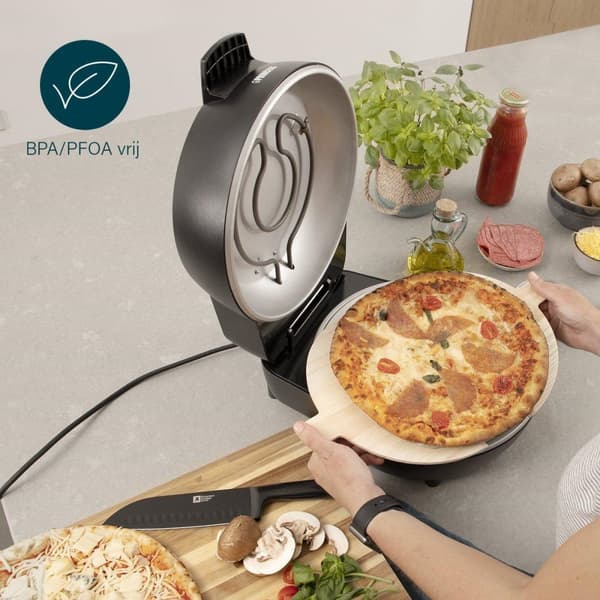 Princess 01.115005.01.001 Pizzakokare/Ugn 1 Pizza/Pizzor 1200 W Svart (01.115005.01.001)