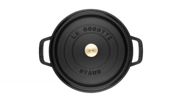 Staub La Cocotte 20cm rund, sort, støbejern (40509-487-0)