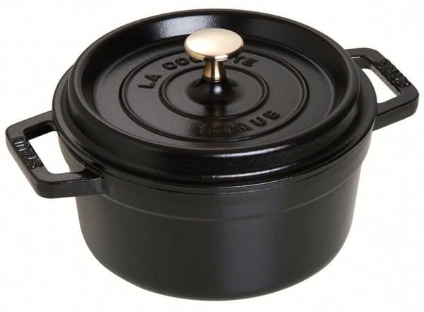 Staub La Cocotte 20cm rund, sort, støbejern (40509-487-0)