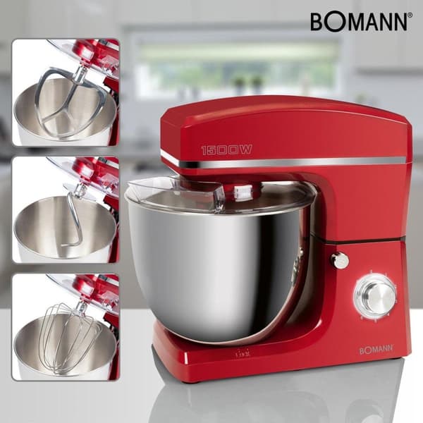 Bomann KM 6036 CB knådningsmaskin 1500W röd (660362)