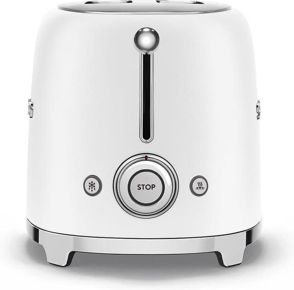 Smeg TSF01WHMEU 50's Style 2-paikkainen leivänpaahdin, matta valkoinen (TSF01WHMEU)