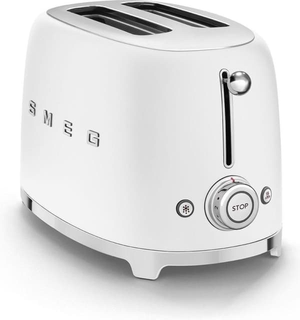 Smeg TSF01WHMEU 50's Style 2-paikkainen leivänpaahdin, matta valkoinen (TSF01WHMEU)