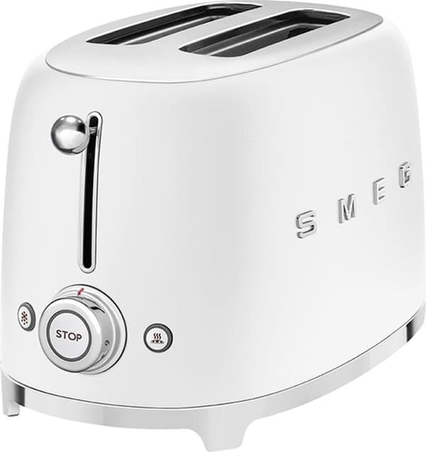 Smeg TSF01WHMEU 50's Style 2-paikkainen leivänpaahdin, matta valkoinen (TSF01WHMEU)