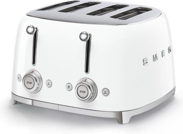 Smeg TSF03WHEU Leivänpaahdin 4 siivua Valkoinen 2000 W (TSF03WHEU)