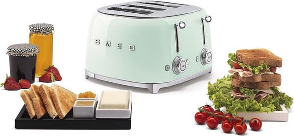 Smeg TSF03PGEU Leivänpaahdin, 4 siivua, vihreä 2000 W (TSF03PGEU)