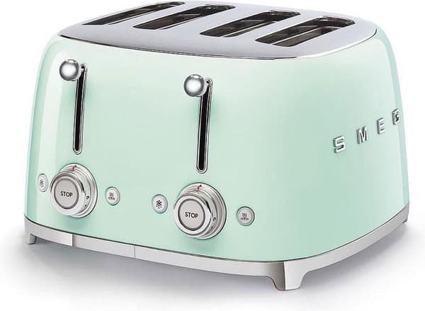 Smeg TSF03PGEU Leivänpaahdin, 4 siivua, vihreä 2000 W (TSF03PGEU)