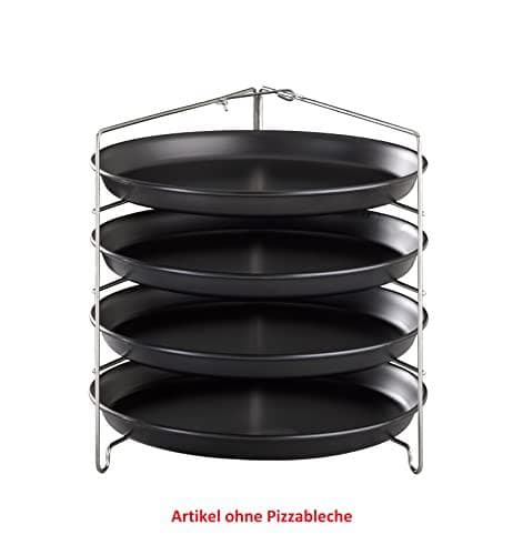 APS-ram för 4 pizzabrickor (B)260 x (D)250 x (H)260 mm gjord av rostfritt stål, diskmaskinsäker, hopfällbar - 1 st (73515)