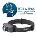 Miniatyrbillede 5 af 6: ANSMANN sensor LED-forlygte HD450FRS, 450 lumen, IP65 Li-Ion batteri, 3,7 V, 1.400 mAh, lavet af aluminium og plast, 5 - 1 stk (1600-0528)