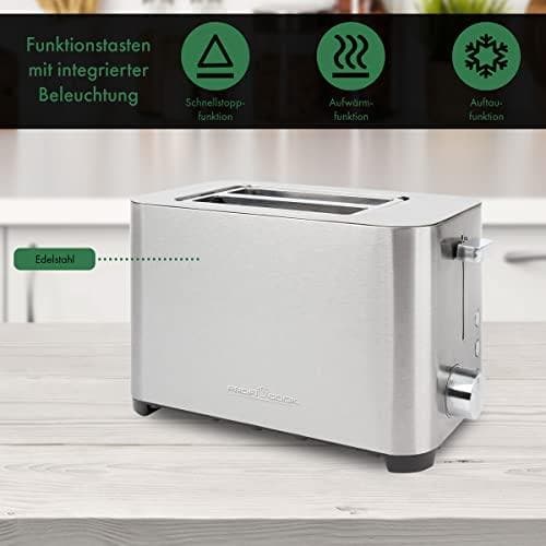 PROFI COOK 2-viipaleen leivänpaahdin PC-TA 1251, ruostumaton teräsrunko, erittäin leveät paahtoleivät, - 1 kpl (501251)