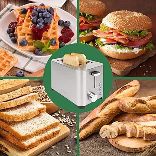 PROFI COOK 2-viipaleen leivänpaahdin PC-TA 1251, ruostumaton teräsrunko, erittäin leveät paahtoleivät, - 1 kpl (501251)