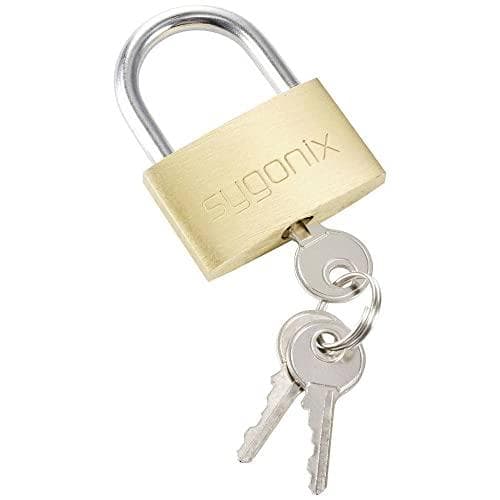 Sygonix SY-5045284 hänglås 39,8 mm med olika nyckel Guldgult nyckellås (SY-5045284)