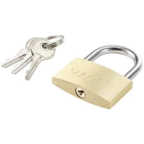 Sygonix SY-5045284 hänglås 39,8 mm med olika nyckel Guldgult nyckellås (SY-5045284)
