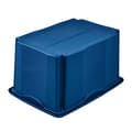 Pikkukuva 8 / 11: säilytyslaatikko "emil eco", 45 litraa, eko-sininen kääntyvä/pinottava laatikko, upotetuilla kahvoilla, valmistettu kierrätysmateriaalista, - 1 kpl (1
