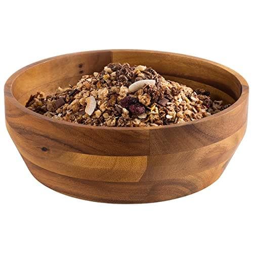 APS skål ACACIA, 2,5 liter, diameter: 250 mm gjord av oljat akaciaträ, stapelbar, tvättbar med fuktig trasa, - 1 st (795)