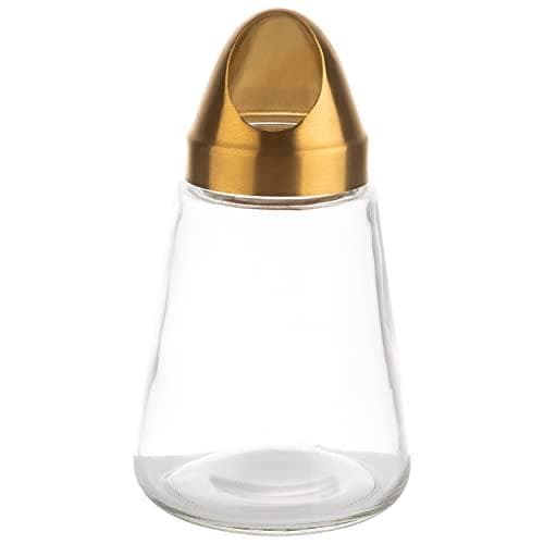 APS snackdispenser, glas/rustfrit stål, 350 ml, guldbeholder af glas, skruelåg af rustfrit stål, - 1 stk (40516)
