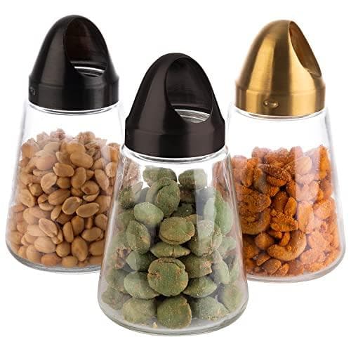 APS snacksautomat, glas/rostfritt stål, 350 ml, svart glasbehållare, skruvlock i rostfritt stål, - 1 st (40517)