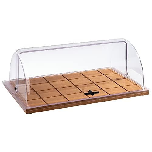 APS buffébräda SQUARE GN 1/1, 530 x 325 mm, tillverkad av oljad ek, med halkskyddsfötter, fuktig - 1 st (758)