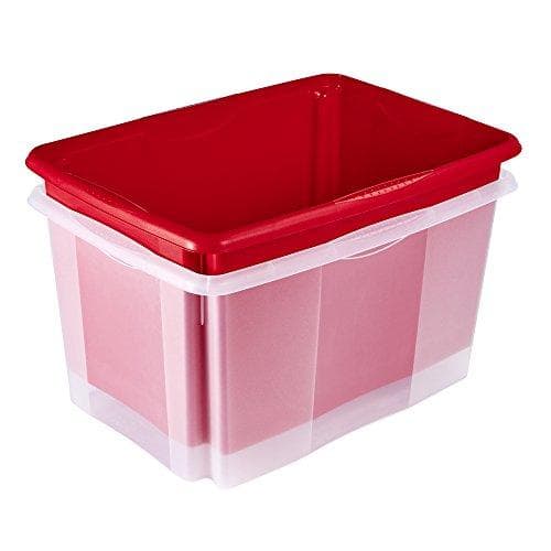 keeper "emil" opbevaringsboks, 45 liter, naturlig roterende/stablingsboks, med forsænkede greb, farve: naturlig-transparent, - 1 stk (1053600100000)