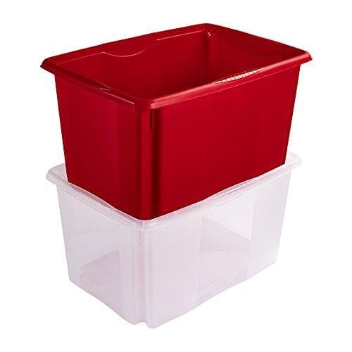 keeper "emil" opbevaringsboks, 45 liter, naturlig roterende/stablingsboks, med forsænkede greb, farve: naturlig-transparent, - 1 stk (1053600100000)