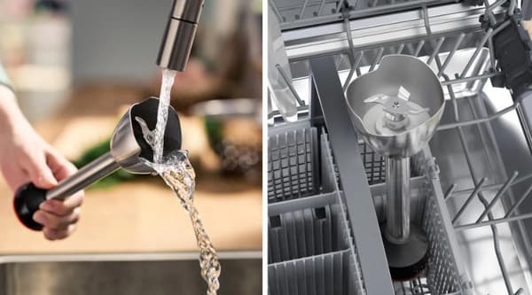 Bosch Household MSM4W220 stavblender 600 W med rørebæger, med målebæger, med hakkertilbehør, BPA-fri hvid, grå (MSM4W220)