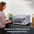 Miniatyrbillede 8 af 11: SEVERIN mikroovn MW 7774, grill og varmluft funktion, effekt: ca. 900 watt, 25 liters kogeplads, moderne LED - 1 stk (MW 7774)