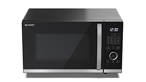 Sharp YC-QG254AE-B Mikrovågsugn Svart 900 W - Kapacitet: 25 liter - Mikrovågseffektnivåer: 10 - Kontrolltyp: Halvdigital (YC-QG254AE-B)