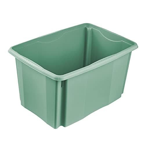 keeper "emil" opbevaringsboks, 7 liter, nordisk-grøn roterende/stableboks, med forsænkede greb, farve: naturlig-transparent, - 1 stk (1054131500000)
