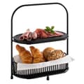 Miniatyrbild 6 av 6: APS-bricka SKIFFER (B)280 x (D)155 x (H)10 mm, svart av melamin, stapelbar, tål maskindisk, - 1 st (85099)