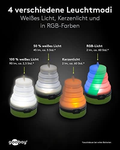 LED retkeilyvalo, 3-in-1, taitettava (58392)