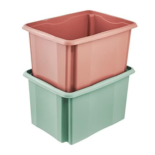keeper förvaringslåda "emil", 30 liter, nordiskt grönt material: PP, roterande/stapellåda, med infällda grepp - 1 st (1051631500000)