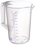 Miniatyrbild 5 av 11: APS-måttbägare, 1,0 liter, transparent tillverkad av polypropen, med stängt handtag, präglad - 1 st (30047)