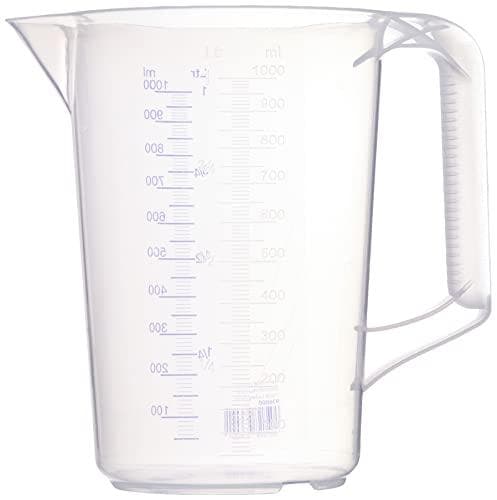 APS-måttbägare, 1,0 liter, transparent tillverkad av polypropen, med stängt handtag, präglad - 1 st (30047)