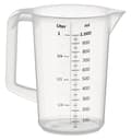 Miniatyrbild 7 av 11: APS-måttbägare, 1,0 liter, transparent tillverkad av polypropen, med stängt handtag, präglad - 1 st (30047)