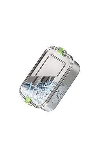 APS madkasse "XL", lavet af mat rustfrit stål, 1,4 liter, poleret indvendigt, mat udvendigt, med silikoneforsegling og - 1 stk (66902)