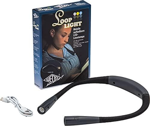 WEDO LED-lukulamppu LOOPLIGHT, ladattava, musta/harmaa tulojännite: DC5V/1A, akun kapasiteetti: 800 mAh, - 1 kpl (254 22101)