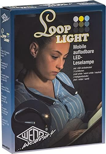 WEDO LED-lukulamppu LOOPLIGHT, ladattava, musta/harmaa tulojännite: DC5V/1A, akun kapasiteetti: 800 mAh, - 1 kpl (254 22101)