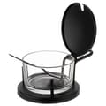 Miniatyrbillede 3 af 3: APS Parmesan cruet CLASSIC, glas/rustfrit stål, matsort glasbeholder, rustfrit stål låg, inkl. - 1 stk (40333)