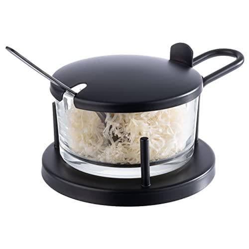 APS Parmesan cruet CLASSIC, glas/rustfrit stål, matsort glasbeholder, rustfrit stål låg, inkl. - 1 stk (40333)