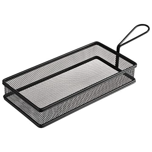 APS SNACKHOLDER tarjoilupaistokori, 260 x 130 mm, musta, valmistettu ruostumattomasta teräksestä, neliö, kahvan pituus: 90 mm, korkeus: 50 mm, - 1 kpl