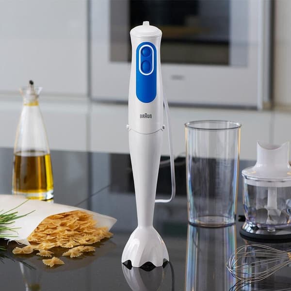 BRAUN Omelettmixer med köttkvarn - MQ3025WH - Vit och Blå