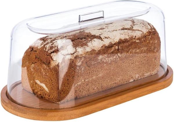 APS-Germany® Serveringsbräda - Borrelbräda - Ostbräda - Skärbräda - med lock - oval - bambu