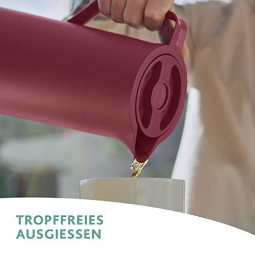emsa vakuumkanna MOTIVA, 1,0 liter, vinröd i nordisk design, ergonomiskt skruvlock, - 1 st (3110600635)