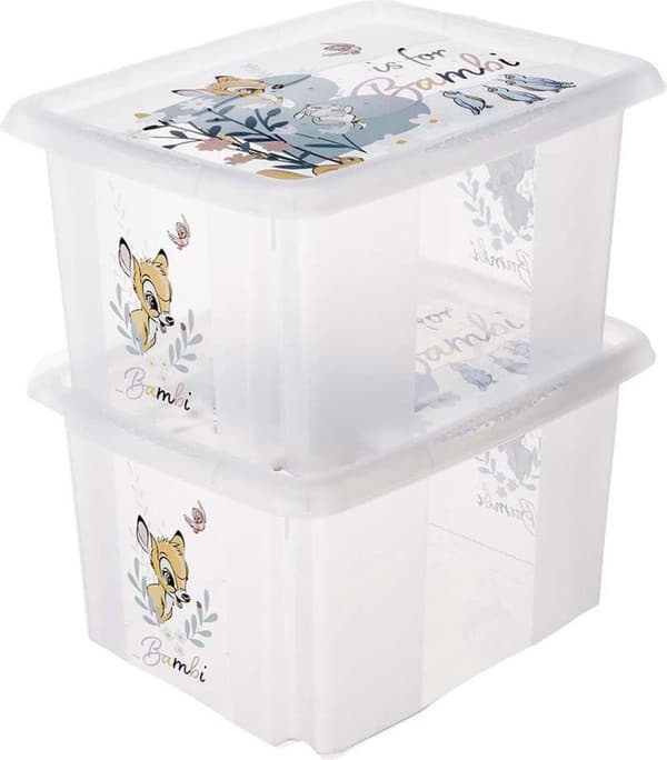 keeper förvaringslåda karolina "Bambi", 15 liters roterande/stapellåda med lock, tillverkad av PP, naturligt-transparent, - 1 st (1223600126600)