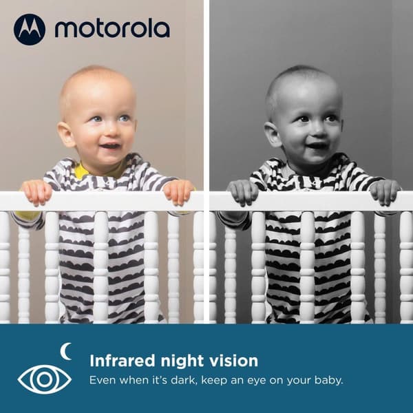 Motorola VM482 Baby Video Monitor 300m FHSS Silver - Vit (505537471011)