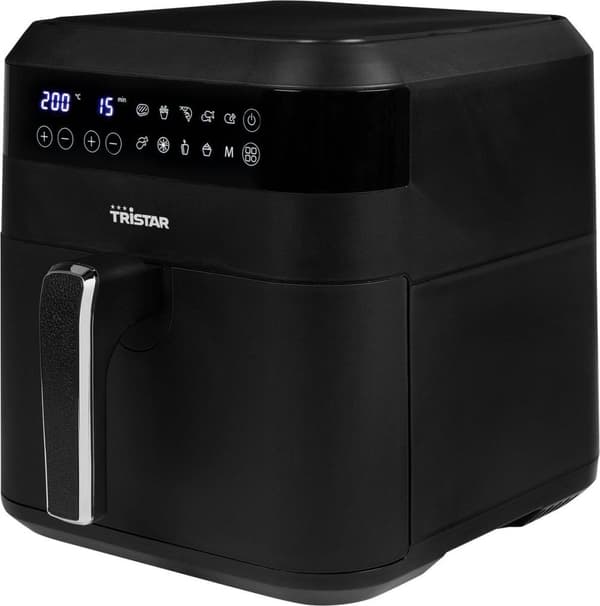 Tristar FR-6999. Produkttyp: Air Fryer Kapacitet: 6L Fritös Kapacitet: 1,5kg Typ: Enkel skärm, Produktens färg: Svart, Kontroller: Touch. Displaytyp: