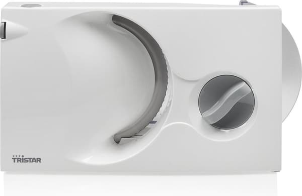 Tristar EM-2098 matskärare. Skivmaskinstyp: Elektrisk, Skivtjocklek (max): 1,5 cm, Produktens färg: Vit. Effekt: 150 W, AC ingångsspänning: 230 V, AC