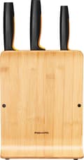 Miniatyrbild 1 av 11: Fiskars funktionell form - Skårknivsblock - Rostfritt stål - Bambu - Plast - Rostfritt stål - Rostfritt stål - Trä - Svart - Orange (1057553)