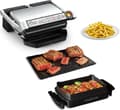 Miniatyrbillede 2 af 3: Tefal OptiGrill + Optigrill+ Snacking&Baking GC714D - Rustfrit stål - Rektangulært - 600 cm² - Aluminium - Termoplastisk - Færdig - Temperatur (GC714D