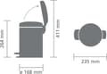 Miniatyrbild 2 av 9: Brabantia NewIcon - 3L - Rund - Beige - Belgien - 16,8 cm - 168 mm (202582)