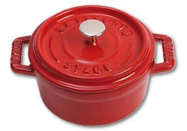Staub Minis - enkelpanna - körsbär - gjutjärn - 0,25 l - gjutjärn - 10 cm (40509-799)